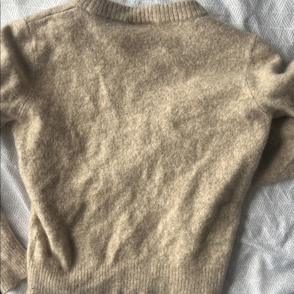 Reformation jeans cashmere  Taupe Crew Neck Sweater - Picture 10 of 10